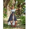 image:imageSCARLET DARKNESS Hood Renaissance Dress Medieval Underbust Pirate CostumeNavy