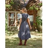 image:imageSCARLET DARKNESS Hood Renaissance Dress Medieval Underbust Pirate CostumeSlate Gray