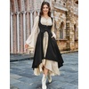 image:imageSCARLRT DARKNESS Women Renaissance Costume Underbust Pirate High Low DressBlack