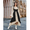 image:imageSCARLRT DARKNESS Women Renaissance Costume Underbust Pirate High Low DressBlack