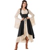 image:imageSCARLRT DARKNESS Women Renaissance Costume Underbust Pirate High Low DressBlack