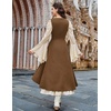 image:imageSCARLRT DARKNESS Women Renaissance Costume Underbust Pirate High Low DressBrown
