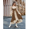 image:imageSCARLRT DARKNESS Women Renaissance Costume Underbust Pirate High Low DressBrown