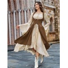 image:imageSCARLRT DARKNESS Women Renaissance Costume Underbust Pirate High Low DressBrown