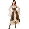 image:imageSCARLRT DARKNESS Women Renaissance Costume Underbust Pirate High Low DressBrown