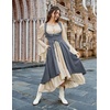 image:imageSCARLRT DARKNESS Women Renaissance Costume Underbust Pirate High Low DressDusty Blue