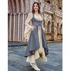 image:imageSCARLRT DARKNESS Women Renaissance Costume Underbust Pirate High Low DressDusty Blue