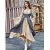 image:imageSCARLRT DARKNESS Women Renaissance Costume Underbust Pirate High Low DressDusty Blue