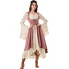 image:imageSCARLRT DARKNESS Women Renaissance Costume Underbust Pirate High Low DressDusty Rose