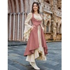 image:imageSCARLRT DARKNESS Women Renaissance Costume Underbust Pirate High Low DressDusty Rose