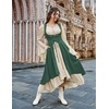 image:imageSCARLRT DARKNESS Women Renaissance Costume Underbust Pirate High Low DressForest Green