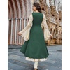 image:imageSCARLRT DARKNESS Women Renaissance Costume Underbust Pirate High Low DressForest Green