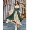 image:imageSCARLRT DARKNESS Women Renaissance Costume Underbust Pirate High Low DressForest Green