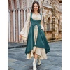 image:imageSCARLRT DARKNESS Women Renaissance Costume Underbust Pirate High Low DressIndigo