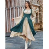 image:imageSCARLRT DARKNESS Women Renaissance Costume Underbust Pirate High Low DressIndigo