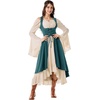 image:imageSCARLRT DARKNESS Women Renaissance Costume Underbust Pirate High Low DressIndigo