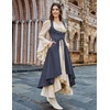 image:imageSCARLRT DARKNESS Women Renaissance Costume Underbust Pirate High Low DressNavy Blue