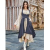 image:imageSCARLRT DARKNESS Women Renaissance Costume Underbust Pirate High Low DressNavy Blue