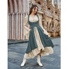 image:imageSCARLRT DARKNESS Women Renaissance Costume Underbust Pirate High Low DressPonderosa Green