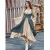 image:imageSCARLRT DARKNESS Women Renaissance Costume Underbust Pirate High Low DressPonderosa Green
