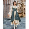 image:imageSCARLRT DARKNESS Women Renaissance Costume Underbust Pirate High Low DressPonderosa Green