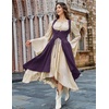 image:imageSCARLRT DARKNESS Women Renaissance Costume Underbust Pirate High Low DressPurple