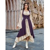 image:imageSCARLRT DARKNESS Women Renaissance Costume Underbust Pirate High Low DressPurple