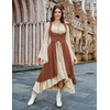 image:imageSCARLRT DARKNESS Women Renaissance Costume Underbust Pirate High Low DressRust