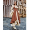 image:imageSCARLRT DARKNESS Women Renaissance Costume Underbust Pirate High Low DressRust