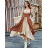 image:imageSCARLRT DARKNESS Women Renaissance Costume Underbust Pirate High Low DressRust