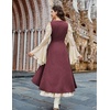 image:imageSCARLRT DARKNESS Women Renaissance Costume Underbust Pirate High Low DressWine