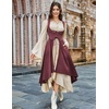 image:imageSCARLRT DARKNESS Women Renaissance Costume Underbust Pirate High Low DressWine