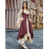 image:imageSCARLRT DARKNESS Women Renaissance Costume Underbust Pirate High Low DressWine