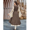 image:imageSCARLRT DARKNESS Women Renaissance Costume Underbust Pirate High Low DressWoodsmoke Brown