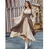 image:imageSCARLRT DARKNESS Women Renaissance Costume Underbust Pirate High Low DressWoodsmoke Brown