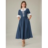 image:imageScarlet Darkness Colonial Dress  Womens Pioneer Prairie Dress with Pockets