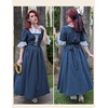 image:imageScarlet Darkness Colonial Dress  Womens Pioneer Prairie Dress with Pockets