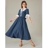 image:imageScarlet Darkness Colonial Dress  Womens Pioneer Prairie Dress with Pockets