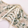 image:imageScarlet Darkness Corset Belt for Women Renaissance Lace up Floral CorsetsBeige White Floral