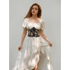 image:imageScarlet Darkness Corset Belt for Women Renaissance Lace up Floral CorsetsBlack Mushroom