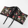 image:imageScarlet Darkness Corset Belt for Women Renaissance Lace up Floral CorsetsBlack Mushroom
