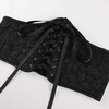 image:imageScarlet Darkness Corset Belt for Women Renaissance Lace up Floral CorsetsBlack White Floral