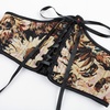 image:imageScarlet Darkness Corset Belt for Women Renaissance Lace up Floral CorsetsBrown Floral