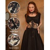 image:imageScarlet Darkness Corset Belt for Women Renaissance Lace up Floral CorsetsBrown Floral