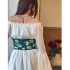 image:imageScarlet Darkness Corset Belt for Women Renaissance Lace up Floral CorsetsGreen Gold Floral