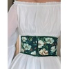 image:imageScarlet Darkness Corset Belt for Women Renaissance Lace up Floral CorsetsGreen Gold Floral