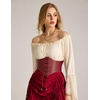 image:imageScarlet Darkness Corset Belt for Women Renaissance Pirate CorsetDark Red