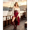 image:imageScarlet Darkness Corset Belt for Women Renaissance Pirate CorsetDark Red