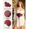 image:imageScarlet Darkness Corset Belt for Women Renaissance Pirate CorsetDark Red