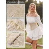 image:imageScarlet Darkness Corset Belt for Women Satin Waist Training Cincher CorsetApricot Jacquard